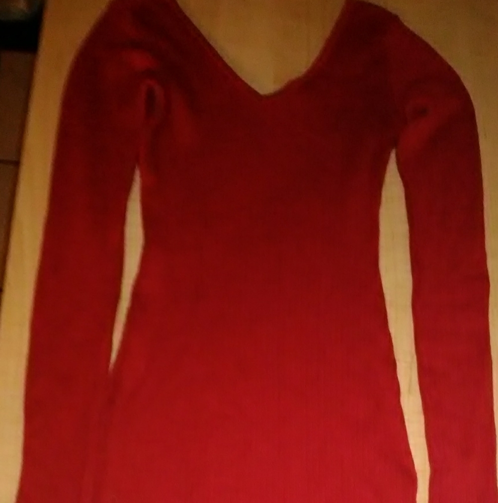 Red off shoulder L.A GOLD dress